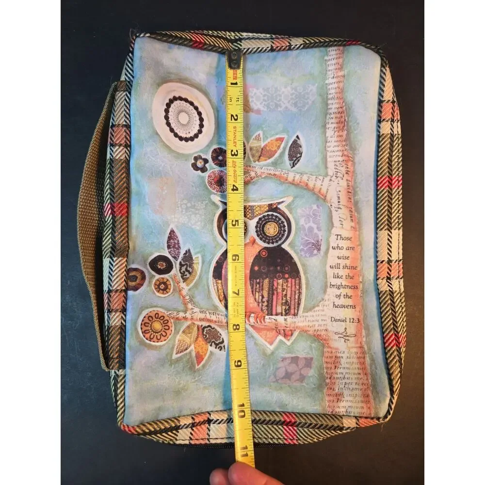 Bible Cover With Owl Daniel 12:3 Theme LORI SEIBERT Design 10”x7”x2”